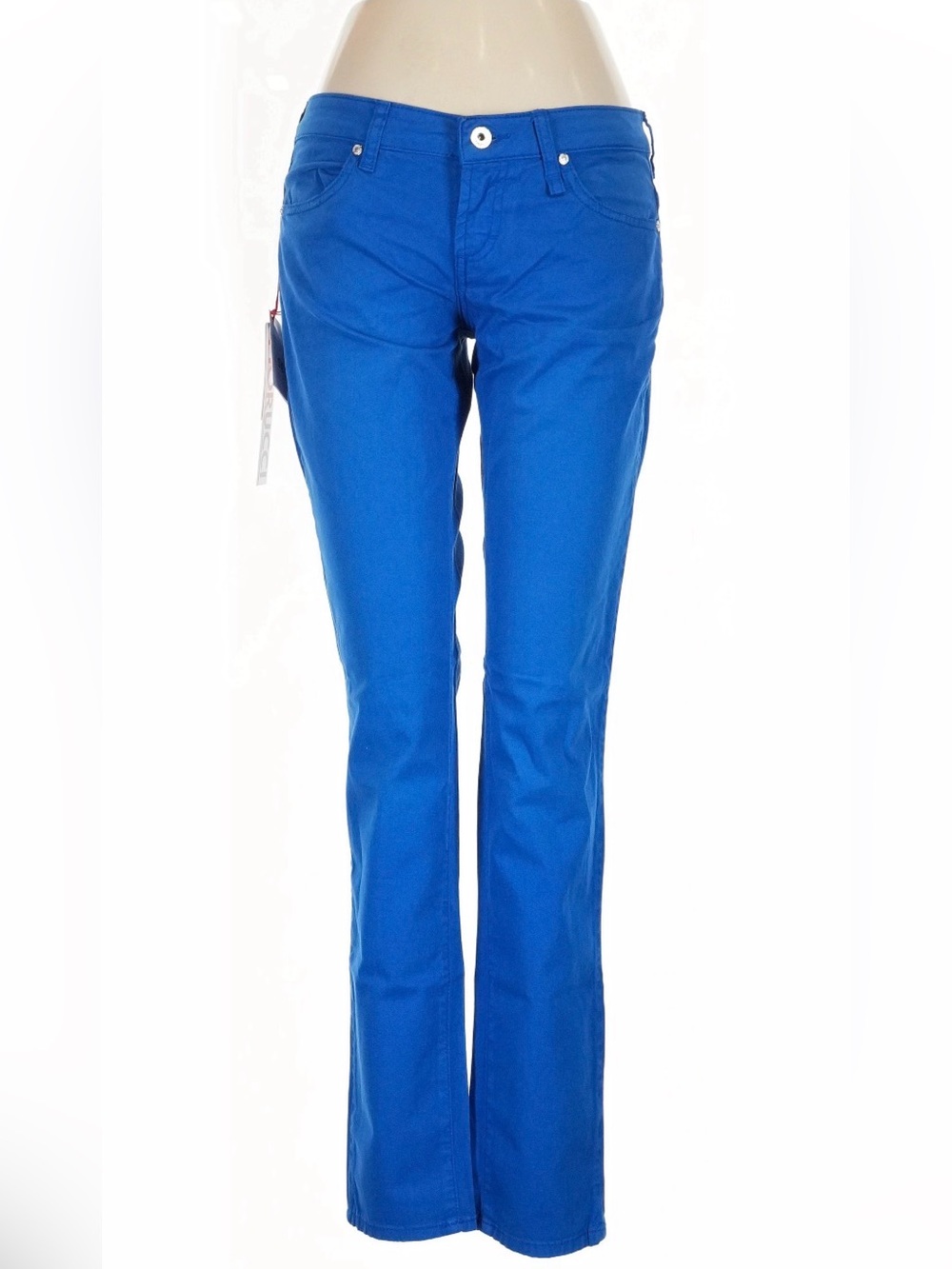 NWT Fiorucci Royal Blue Skinny Jeans Size 28 Ittierre Made In Italy Vintage Y2K.